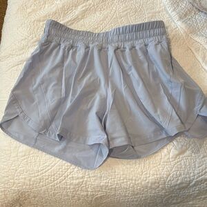 Lululemon Track that shorts, 5 inch, pale purple, size 10